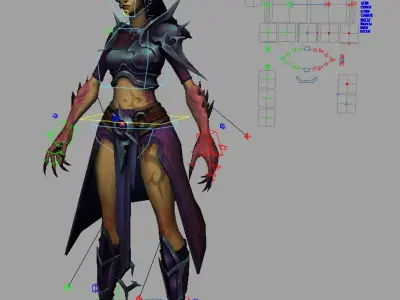 Drakonia Anim Rig 3D model