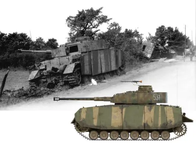 PzKpfw IV - Panzer 4 - Ausf H - 531 3D model