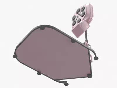 Floor Boxing Reflex Station Pink 3D model purchase