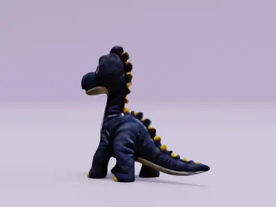 Dinosaur Plush Toy Free low-poly 3D model