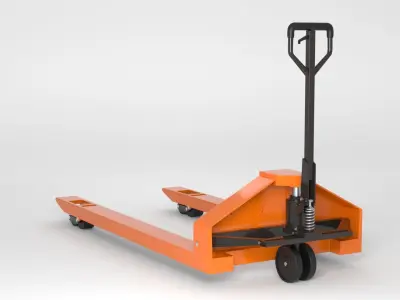 Pallet Loader Industrial Hand Brake Pallet Jack Low-poly 3D model
