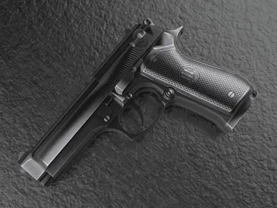 Beretta M9 pistol  3D model