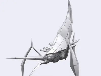 3DRT - Insectoid Monster Boss Low-poly 3D model