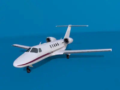 Cessna citation cj4 private jet 3D model