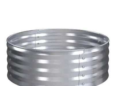 Backyard Creations 36 In Galvanized Steel Fire Ring  PBR 3D model