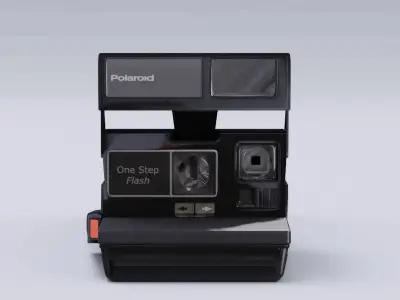 Polaroid camera model in Blender 3D model