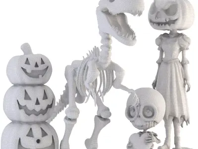 Halloween decoration 02 3D model