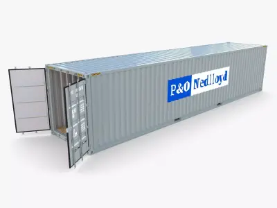 40ft Shipping Container PO Nedlloyd v2 3D model