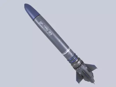 Scifi torpedo Low-poly 3D model buy