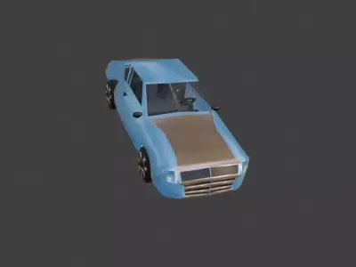 Low Poly City Car GAME READY Low-poly 3D model