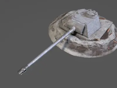 Pantherturm III Low-poly 3D model