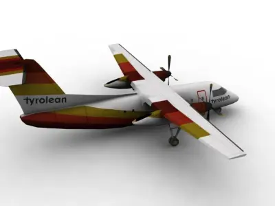 Havilland dhc-8 Low-poly 3D model