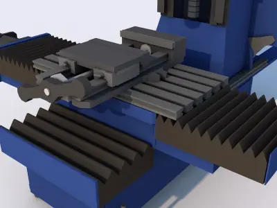 Milling Machine Tool Low-poly 3D model