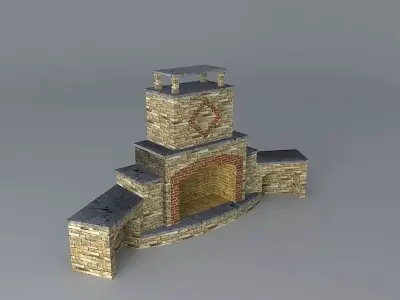 The Glastonbury fireplace Free 3D model