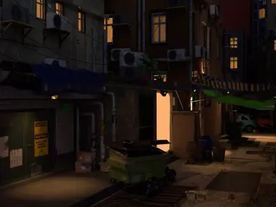 Game  Envirment 3D Game Design Low-poly 3D model