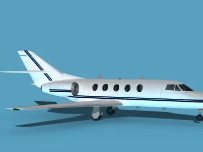 Dassault Falcon 20 V12 3D model