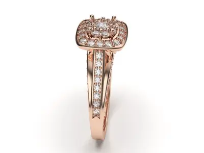 solitaire with ring sizes  8 part S55 3D print model