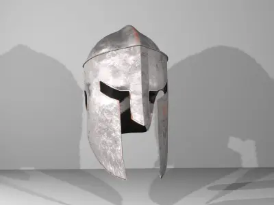 Spartan Helmet Free low-poly 3D model