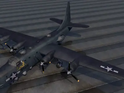 consolidated PB4Y-2 Privateer 3D model by chipbasschao