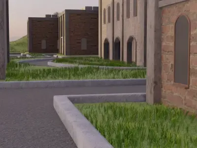 Abandoned Complex In Rolling Hills 3D model