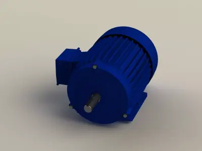 2 HP Motor Free 3D model
