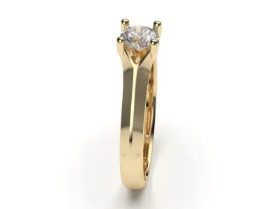 solitaire with ring sizes  8 part S109 3D print model