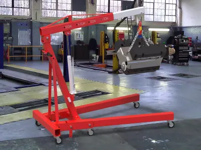 Folding Engine Crane 4K 3D model