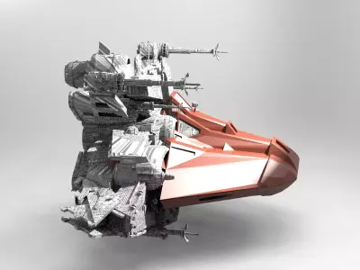 WARSHIP - Cruiser Speeder 4  3D model