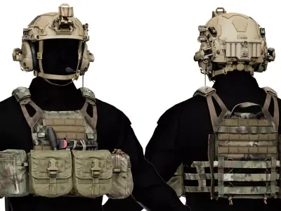CRYE JPC 2 PLATE CARRIER V1 Low-poly 3D model