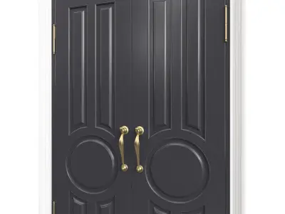 Entrance classic door 134 3D model