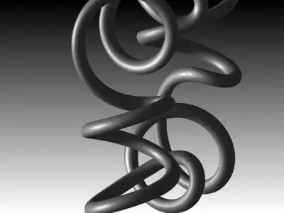 Spring spiral ring Free 3D model