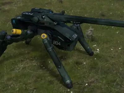 Animated Spider Tank 3D model