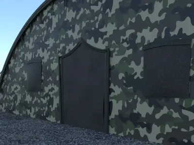 MILITARY TENT Low-poly 3D model 3