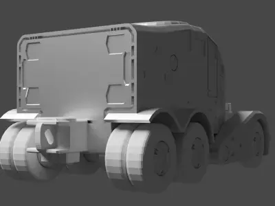 Death Stranding PHI MC20000 semi trailer truck 3D print model