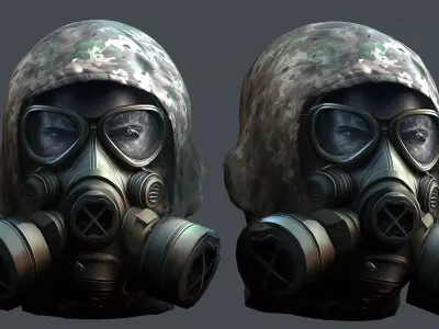 Helmet 3d model military combat Military Low-poly Low-poly 3D model 38