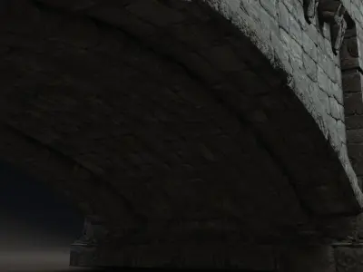 Stone Bridge Free low-poly 3D model purchase