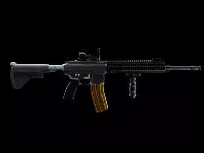 M416 Assault Rifle High Quality 3D Model 3D model