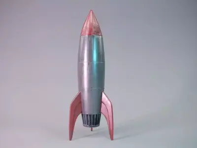 Low Poly Rocket Simple Free low-poly 3D model