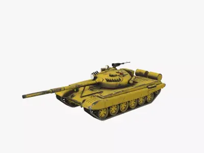 T-72 Soviet Main Battle Tank Low-poly PBR Low-poly 3D model