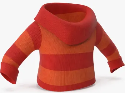 Cartoon Sweater Red 3D model