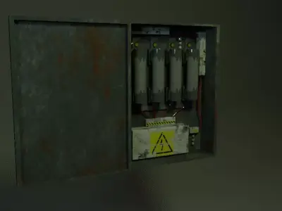 Fuse Box Puzzle  Unity FBX  Low-poly 3D model