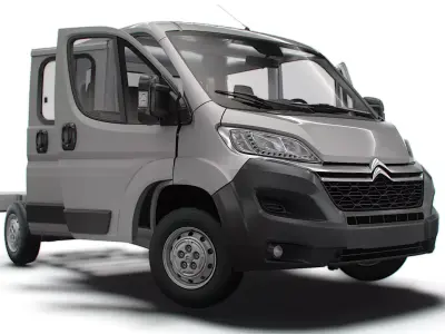 Citroen Jumper Chassis Truck CrCab 3450WB HQInterior 2023 3D model