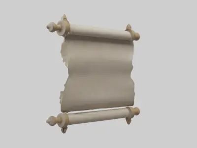 Scroll Model Low-poly 3D model
