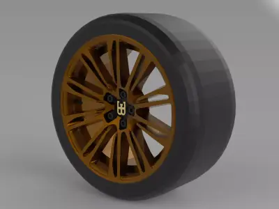 BUGGATI TYRE Free low-poly 3D model
