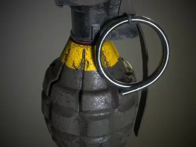 MK2 Hand Grenade Free low-poly 3D model