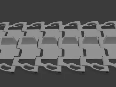 Panzer III - IV Tracks Free low-poly 3D model