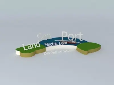 Sea Electrical Dam Free 3D model