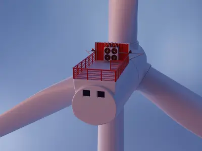Modern Wind Turbine 3D model
