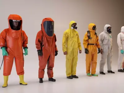 Protective Suit Workers Collection 3D model