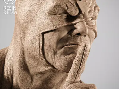Wicked Marvel Black Bolt Portrait Bust 3D print model